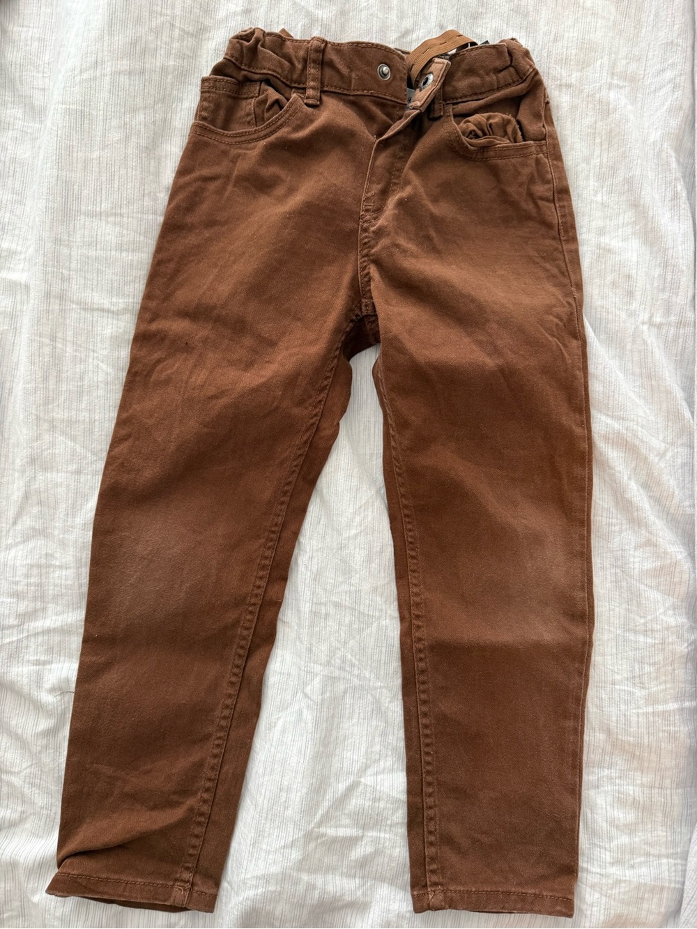 H&M Slim-Fit Jeans in Rich Brown